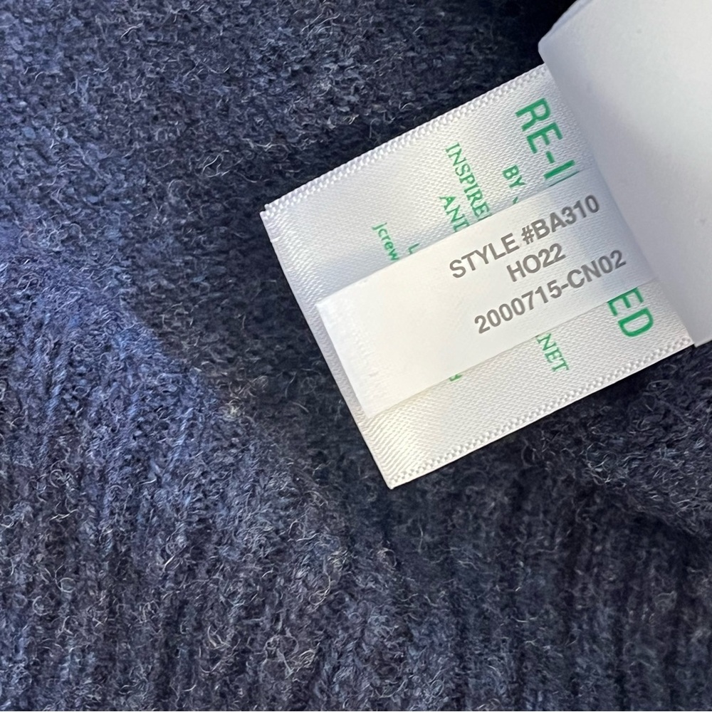 J.Crew Sweater Mens M Blue Quarter Zip Merino Wool Blend Knit Casual Business - Picture 5 of 9